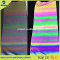 High visible soft waterproof rainbow reflective stretch textile/fabric